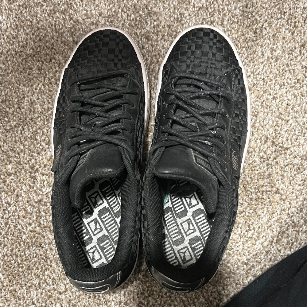 Puma Black Checkered Sneakers